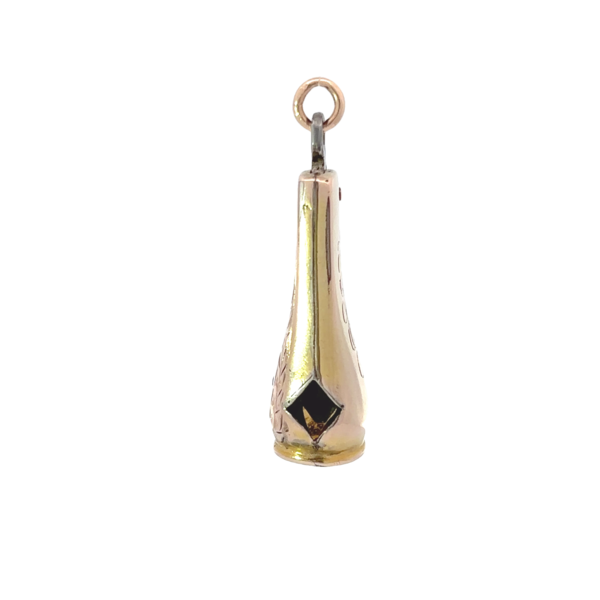 Gold Filled Victorian .10ct Sapphire Filigree Cigar Cutter 40x15.5mm