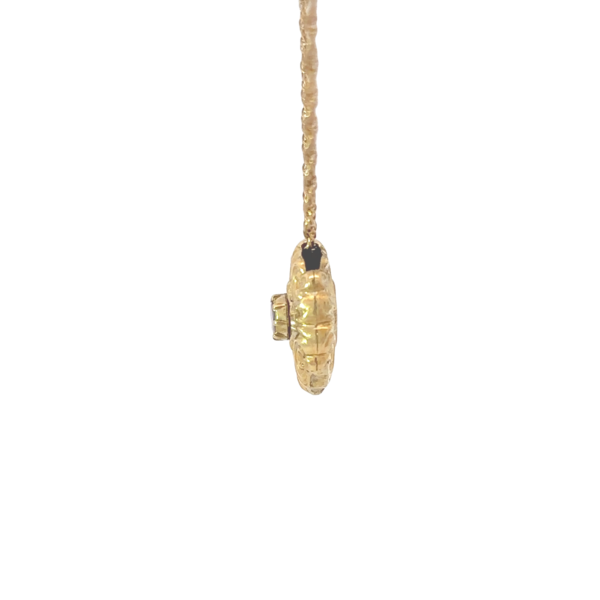 Gold Filled Victorian Filigree Paste Stone Necklace 18"