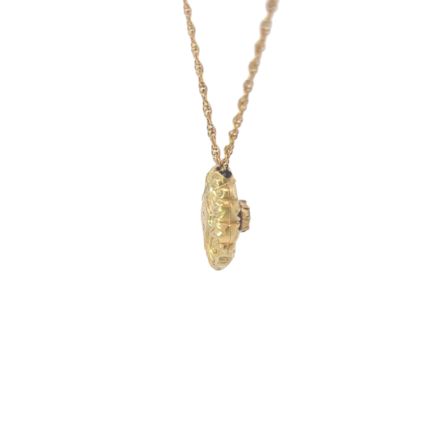 Gold Filled Victorian Filigree Paste Stone Necklace 18"