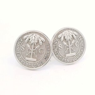 Sterling Silver Citadel Button Cufflinks