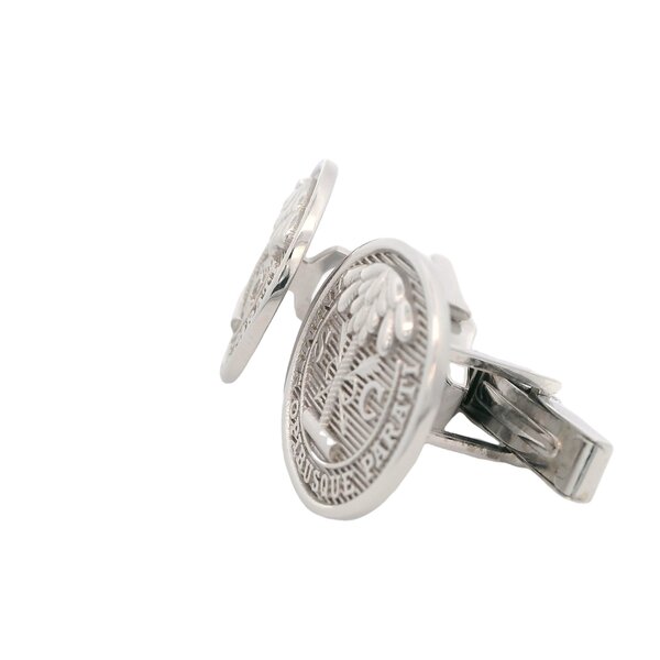 Sterling Silver Citadel Button Cufflinks