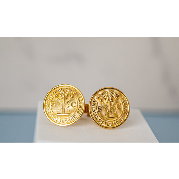 Gold Plated Citadel Button Cufflinks