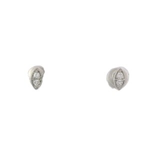 14KW .04ct Dia Marquise Shaped Post Earrings