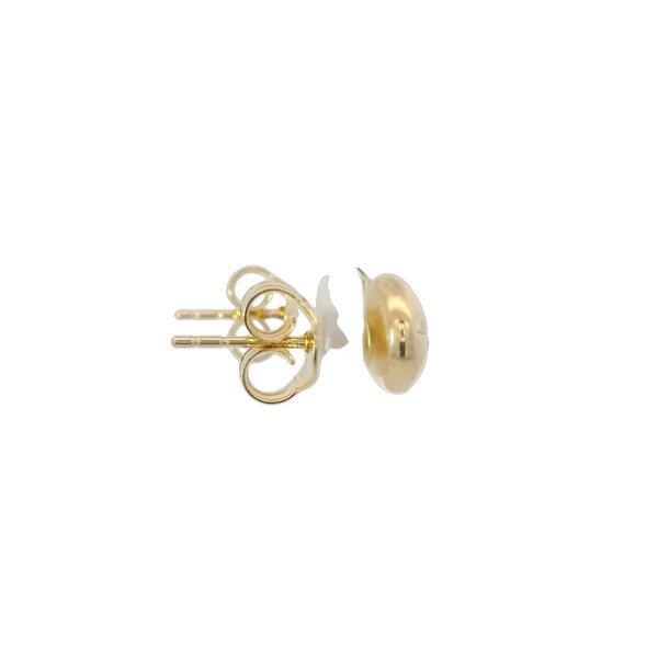 14K Yellow Gold 6mm Textured Button Post Earrings