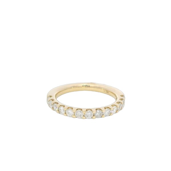 14K Yellow Gold .75ct Diamond U Prong Band Size 6.5