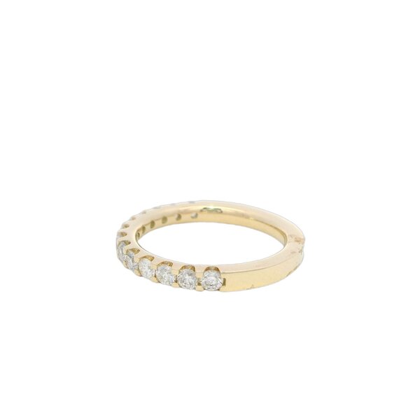 14K Yellow Gold .75ct Diamond U Prong Band Size 6.5