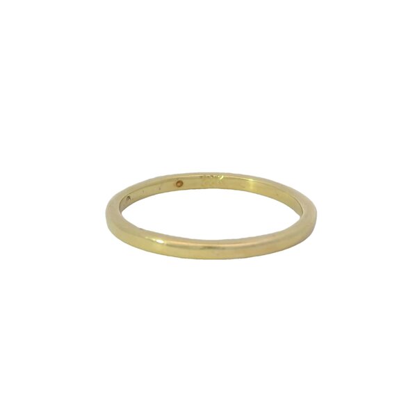 22K Yellow Gold Estate 2mm Polished Band Size 8.5