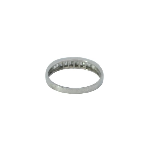 Platinum 1950's .50ct Diamond Channel Band Size 7