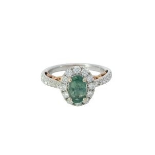 18KWR 1.09ct Gia Cert Alex & Dia Ring Sz 6.25