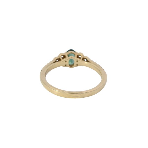 14K Yellow Gold .57ct Oval Alexandrite & .25ct Diamond Ring Size 7