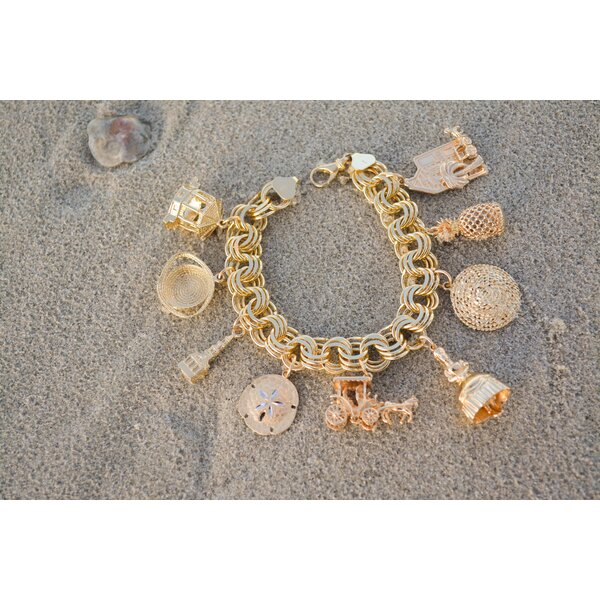 14K Yellow Gold Fanner Basket Charm