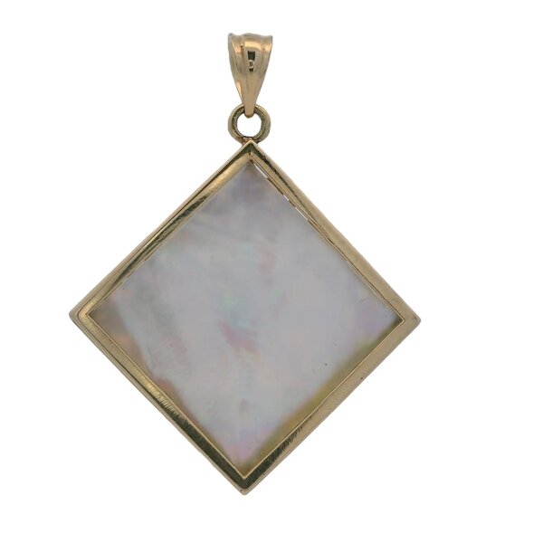 14K Yellow Gold Mother of Pearl Old Exchange Gate
