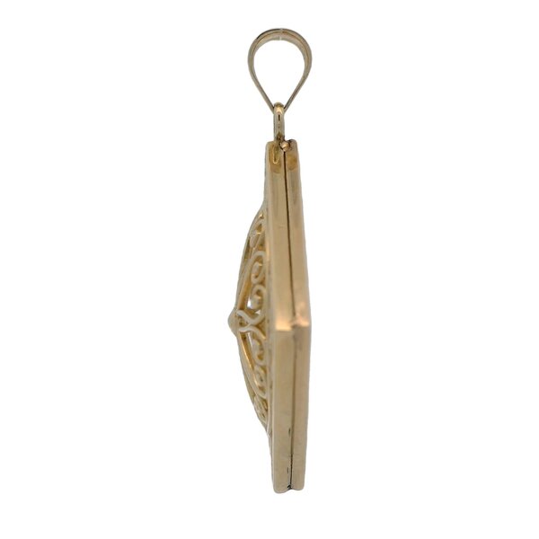14K Yellow Gold Mother of Pearl Old Exchange Gate