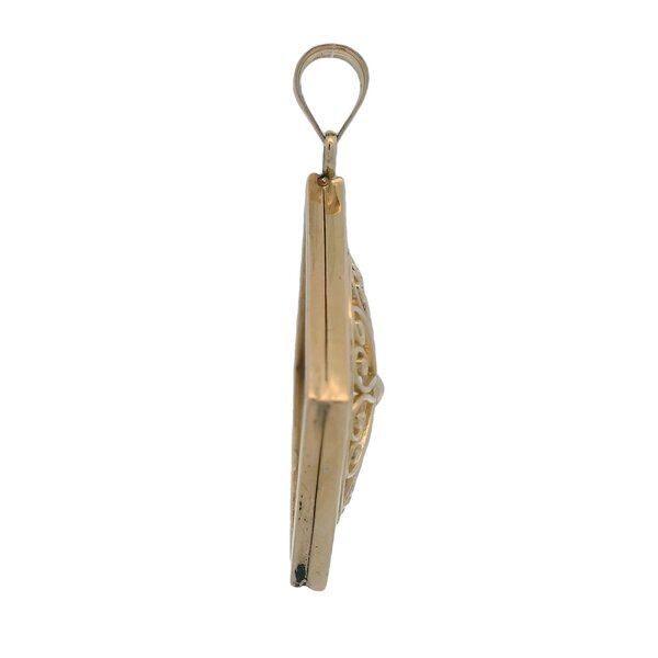 14K Yellow Gold Mother of Pearl Old Exchange Gate