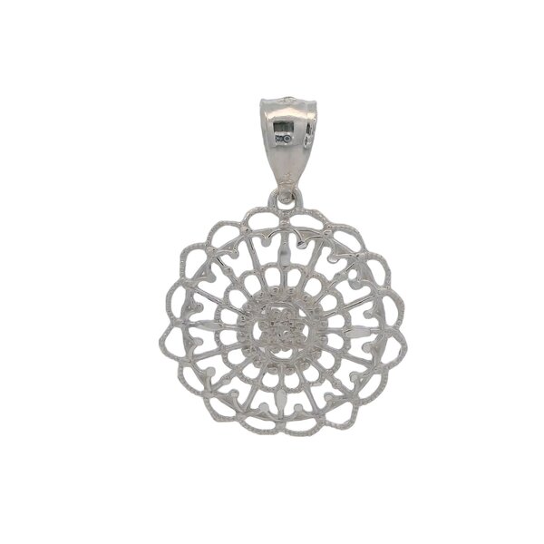 Sterling Silver Diamond Cut Captains Courtyard Pendant