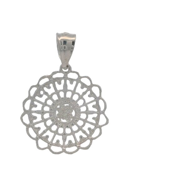 Sterling Silver Diamond Cut Captains Courtyard Pendant