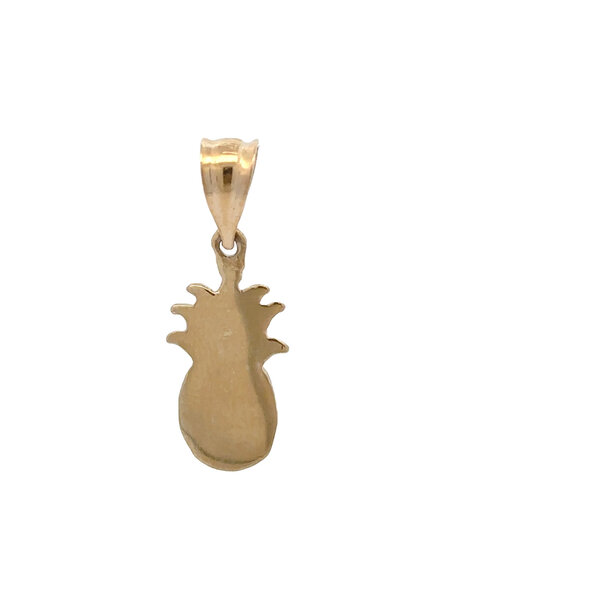 14K Yellow Gold Gold Creations Flat Pineapple Charm