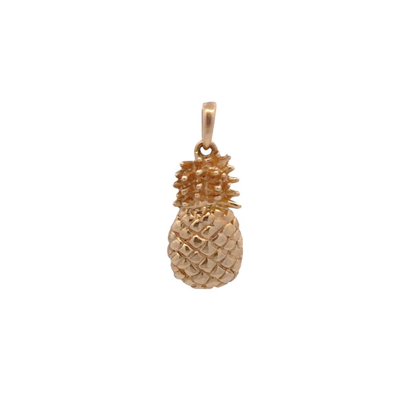 10K Yellow Gold 12x6mm Pineapple Pendant