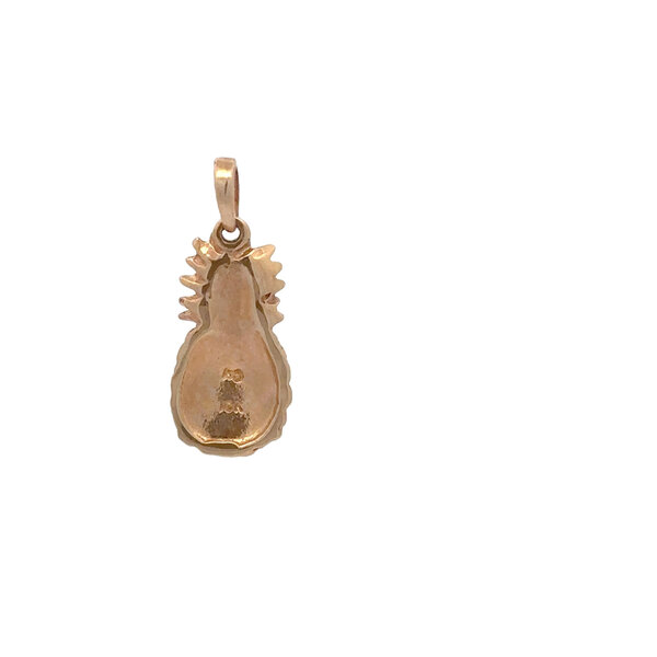 10K Yellow Gold 12x6mm Pineapple Pendant