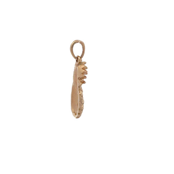 10K Yellow Gold 12x6mm Pineapple Pendant