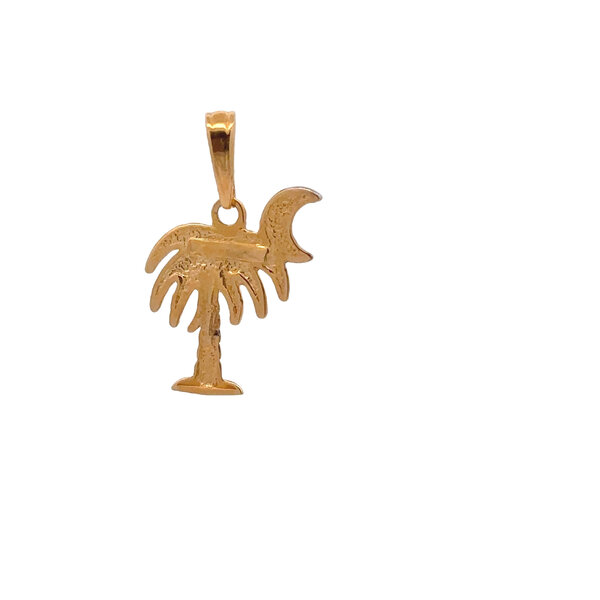 10K Yellow and White 15x11mm Polished Palm & Moon Charm