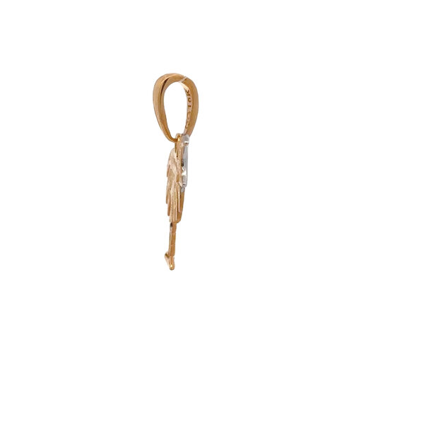 10K Yellow and White 15x11mm Polished Palm & Moon Charm