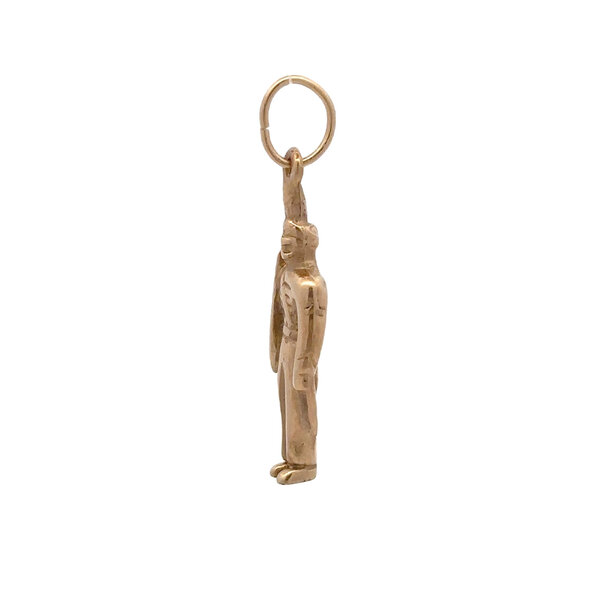 14K Yellow Gold Handmade Cadet Charm