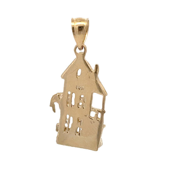 14K Yellow Gold Charleston House Carriage Palm