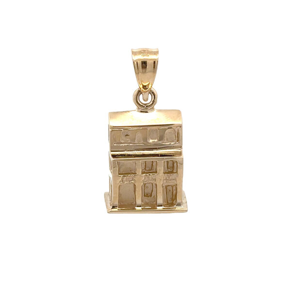 14K Yellow Gold 3D Charleston House Charm