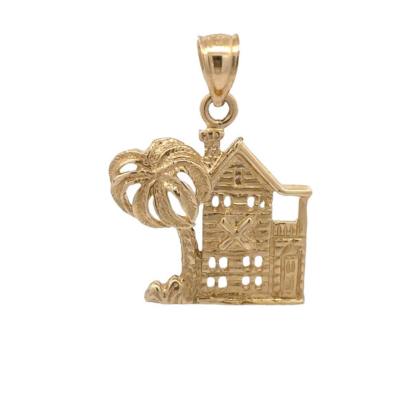 14K Yellow Gold Charleston Single House Charm