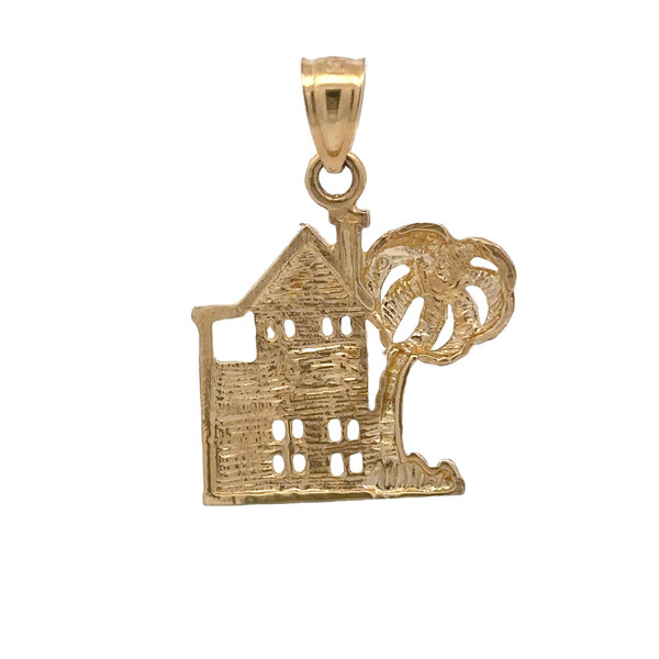 14K Yellow Gold Charleston Single House Charm