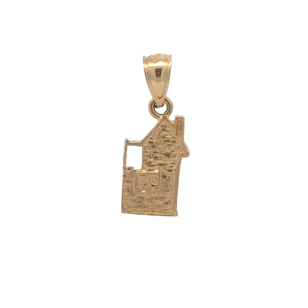 14K Yellow Gold Single House Charm