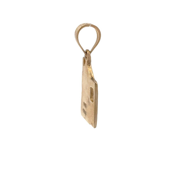 14K Yellow Gold GC Original Stucco House Charm