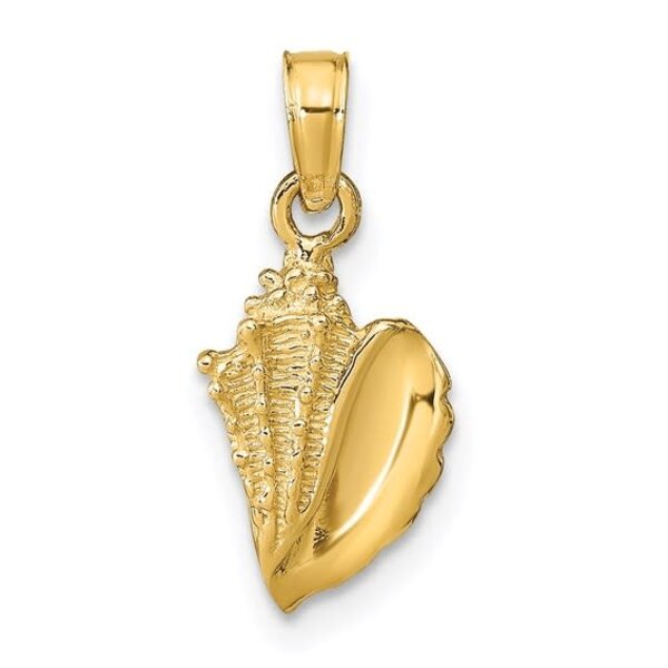 14K Yellow Gold Conch Charm