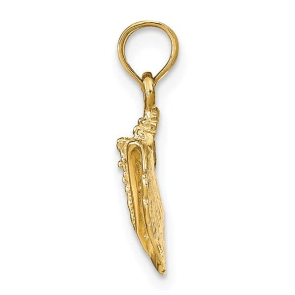 14K Yellow Gold Conch Charm