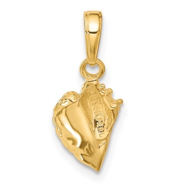 14K Yellow Gold Conch Charm