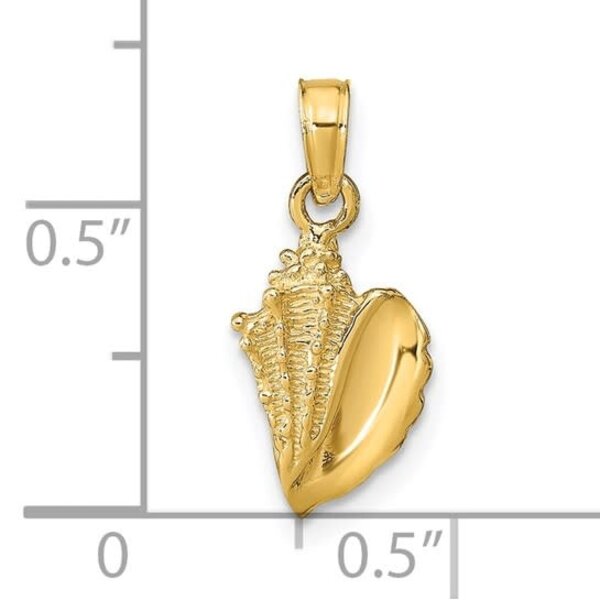 14K Yellow Gold Conch Charm