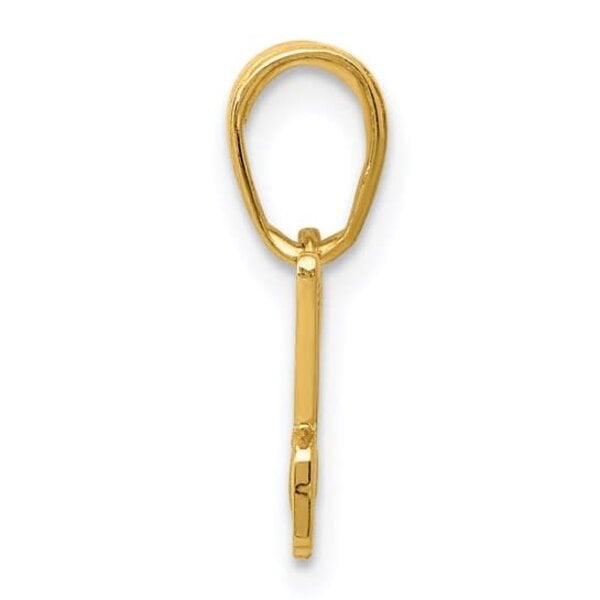 14K Yellow Gold Cutout Butterfly Pendant 14x13mm