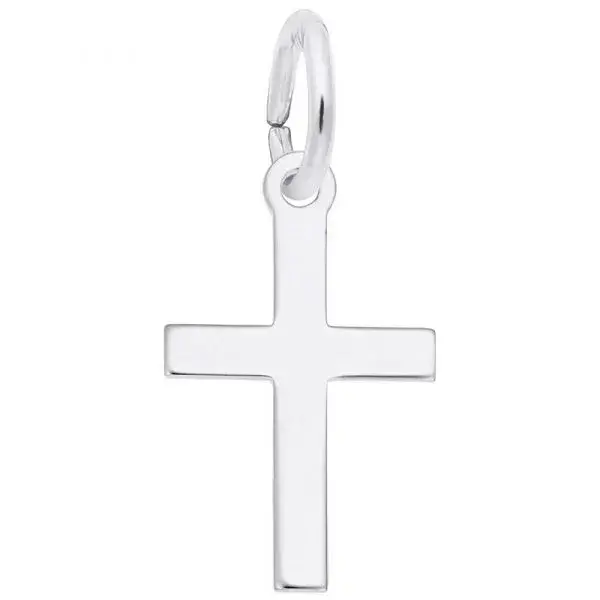 Sterling Silver Small Polished Cross 9.71x13.4 mm