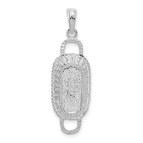 Sterling Silver Oblong Bread Basket Charm