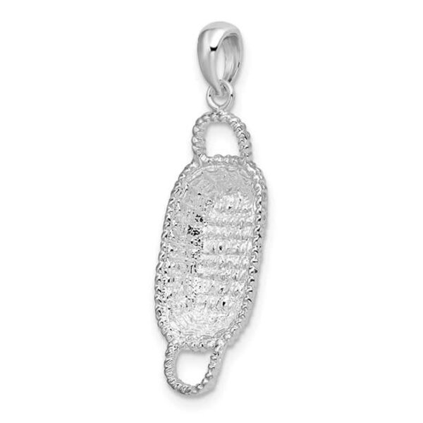 Sterling Silver Oblong Bread Basket Charm