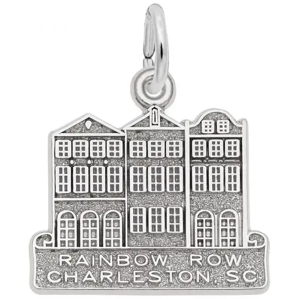 Sterling Silver Flat Rainbow Row Charm RQC