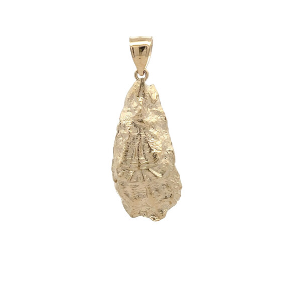 14K Yellow Gold Large GC Original Oyster Pendant