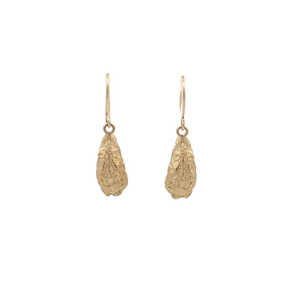 14K Yellow Small GC Original Oyster Dangle Earrings
