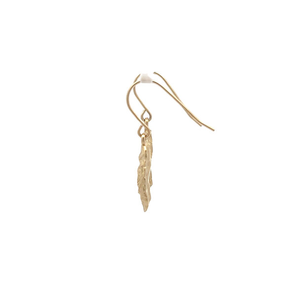 14K Yellow Small Gold Creations Original Oyster Dangle Earrings