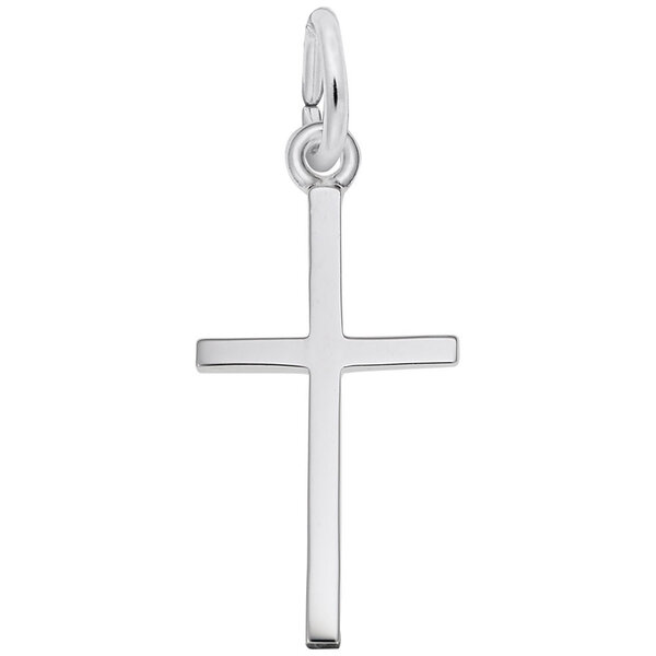 Sterling Silver Medium Thin Cross 10.1x17.2 mm