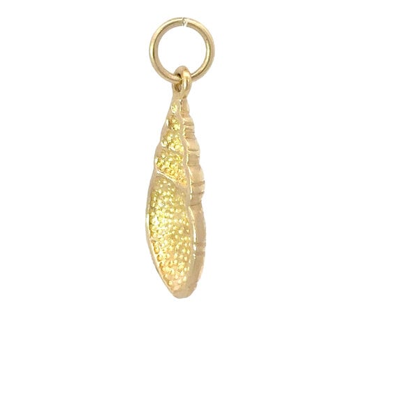 14K Yellow Gold Smooth Conch Shell Charm