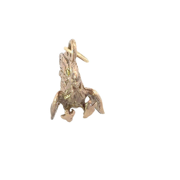 14K Yellow Gold Handmade Gamecock Charm