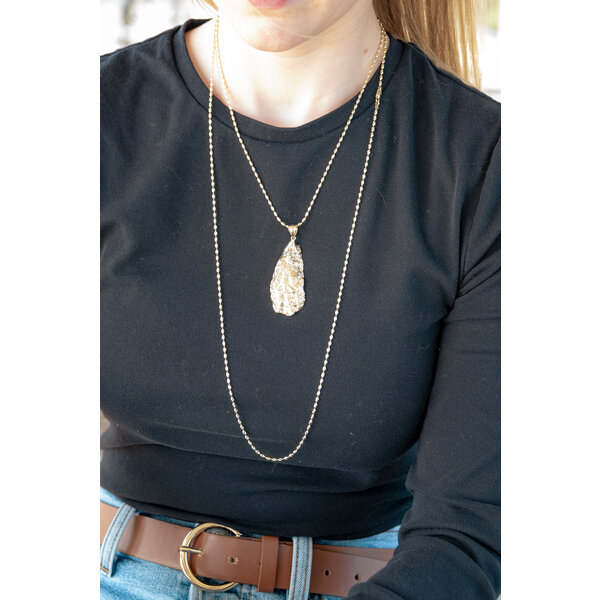 14K Yellow Gold XL GC Original Oyster Pendant