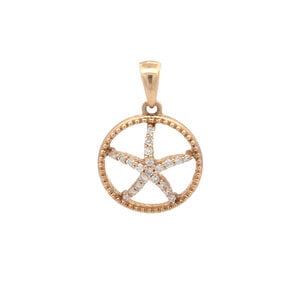 14KY .15ct Dia Circle Starfish PD
